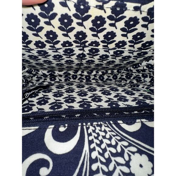 Vera Bradley Twirly Birds (retired) Navy Blue Crossbody Bag Adjustable - Picture 4 of 7